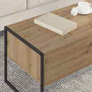 Sofabord med skuffe Artisan eg 100 x 46 x 40 cm Konstrueret træ