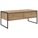 Sofabord med skuffe Artisan eg 100 x 46 x 40 cm Konstrueret træ