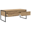 Sofabord med skuffe Artisan eg 100 x 46 x 40 cm Konstrueret træ