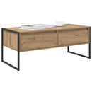 Sofabord med skuffe Artisan eg 100 x 46 x 40 cm Konstrueret træ