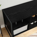 Sko skab Sort eg 100 x 35 x 44 cm Konstrueret træ