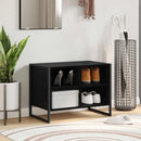 Sko skab med opbevaring Sort eg 60 x 35 x 44 cm Konstrueret træ
