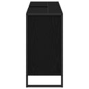 Badeværelsesskab Sort eg 90 x 30 x 60 cm Konstrueret træ
