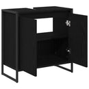Badeværelsesskab Sort eg 60 x 30 x 60 cm Konstrueret træ