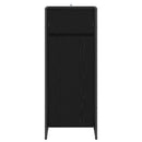Badeværelsesskab Sort eg 40 x 30 x 100 cm Konstrueret træ