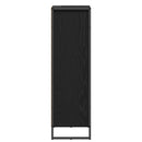 Badeværelsesskab Sort eg 40 x 30 x 100 cm Konstrueret træ