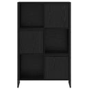 Bogskab Sort eg 68 x 30 x 108.5 cm Konstrueret træ