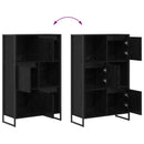 Bogskab Sort eg 68 x 30 x 108.5 cm Konstrueret træ