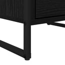 Sideboard med skuffe Sort eg 42 x 36 x 75.5 cm Konstrueret træ