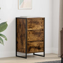 Sideboard med skuffe Røget Eg 42 x 36 x 75.5 cm Konstrueret træ