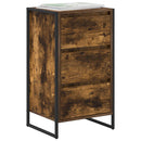 Sideboard med skuffe Røget Eg 42 x 36 x 75.5 cm Konstrueret træ