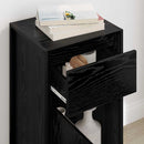 Sideboard med skuffe Sort eg 43 x 36 x 75,5 cm Konstrueret træ