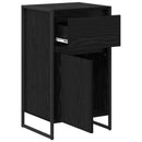 Sideboard med skuffe Sort eg 43 x 36 x 75,5 cm Konstrueret træ