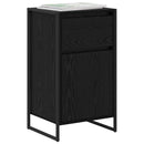 Sideboard med skuffe Sort eg 43 x 36 x 75,5 cm Konstrueret træ