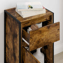 Sideboard med skuffe Røget Eg 43 x 36 x 75,5 cm Konstrueret træ