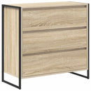Sideboard med skuffe Sonoma 79 x 36 x 75.5 cm Konstrueret træ