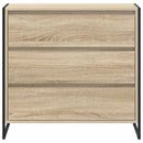Sideboard med skuffe Sonoma 79 x 36 x 75.5 cm Konstrueret træ
