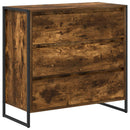 Sideboard med skuffe Røget Eg 79 x 36 x 75.5 cm Konstrueret træ