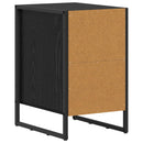 Sengebord 2 stk. Sort eg 39,5 x 30 x 50 cm Konstrueret træ