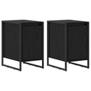 Sengebord 2 pcs Sort eg 39,5 x 30 x 50 cm Konstrueret træ