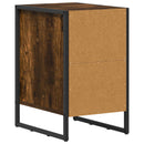 Sengebord 2 pcs Røget Eg 39,5 x 30 x 50 cm Konstrueret træ