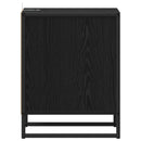 Sengebord med skuffe Sort eg 39,5 x 30 x 50 cm Konstrueret træ