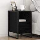 Sengebord 2 pcs Sort eg 39,5 x 30 x 50 cm Konstrueret træ