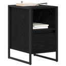 Sengebord 2 pcs Sort eg 39,5 x 30 x 50 cm Konstrueret træ