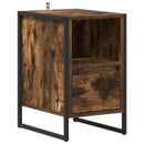 Sengebord 2 pcs Røget Eg 39,5 x 30 x 50 cm Konstrueret træ