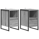Sengebord 2 pcs Grå Sonoma 39,5 x 30 x 50 cm Konstrueret træ