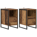 Sengebord 2 pcs Gammelt træ 39,5 x 30 x 50 cm Konstrueret træ