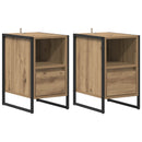 Sengebord 2 pcs Artisan eg 39,5 x 30 x 50 cm Konstrueret træ