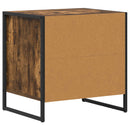 Sengebord 2 pcs Røget Eg 50 x 39,5 x 50 cm Konstrueret træ