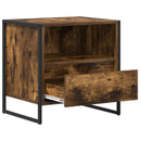 Sengebord 2 pcs Røget Eg 50 x 39,5 x 50 cm Konstrueret træ