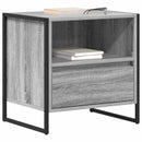 Sengebord 2 pcs Grå Sonoma 50 x 39,5 x 50 cm Konstrueret træ