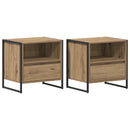 Sengebord 2 pcs Artisan eg 50 x 39,5 x 50 cm Konstrueret træ