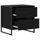 Sengebord 2 pcs Sort eg 50 x 39,5 x 50 cm Konstrueret træ