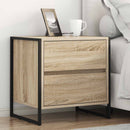 Sengebord 2 pcs Sonoma 50 x 39,5 x 50 cm Konstrueret træ