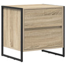 Sengebord 2 pcs Sonoma 50 x 39,5 x 50 cm Konstrueret træ