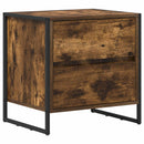 Sengebord 2 pcs Røget Eg 50 x 39,5 x 50 cm Konstrueret træ
