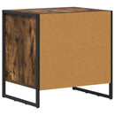 Sengebord 2 pcs Røget Eg 50 x 39,5 x 50 cm Konstrueret træ