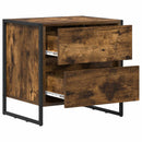 Sengebord 2 pcs Røget Eg 50 x 39,5 x 50 cm Konstrueret træ
