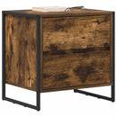 Sengebord 2 pcs Røget Eg 50 x 39,5 x 50 cm Konstrueret træ