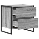 Sengebord 2 pcs Grå Sonoma 50 x 39,5 x 50 cm Konstrueret træ