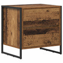 Sengebord 2 pcs Gammelt træ 50 x 39,5 x 50 cm Konstrueret træ