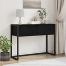 Endebord med skuffe Sort eg 100 x 36 x 75 cm Konstrueret træ