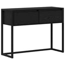 Endebord med skuffe Sort eg 100 x 36 x 75 cm Konstrueret træ