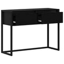 Endebord med skuffe Sort eg 100 x 36 x 75 cm Konstrueret træ