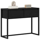 Endebord med skuffe Sort eg 100 x 36 x 75 cm Konstrueret træ