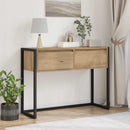 Endebord med skuffe Artisan eg 100 x 36 x 75 cm Konstrueret træ